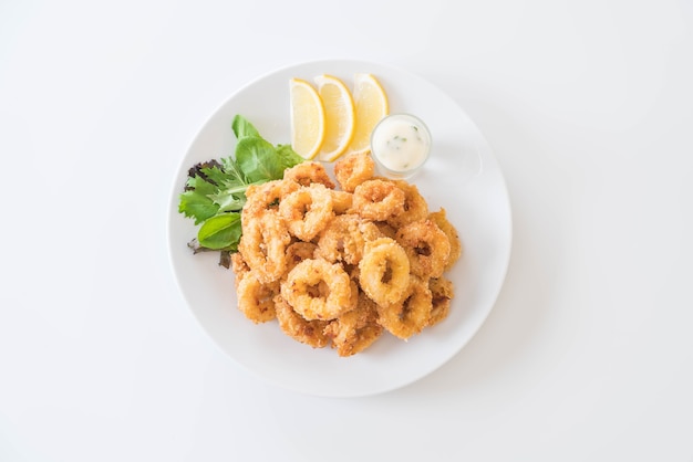 fried squid (calamari rings)