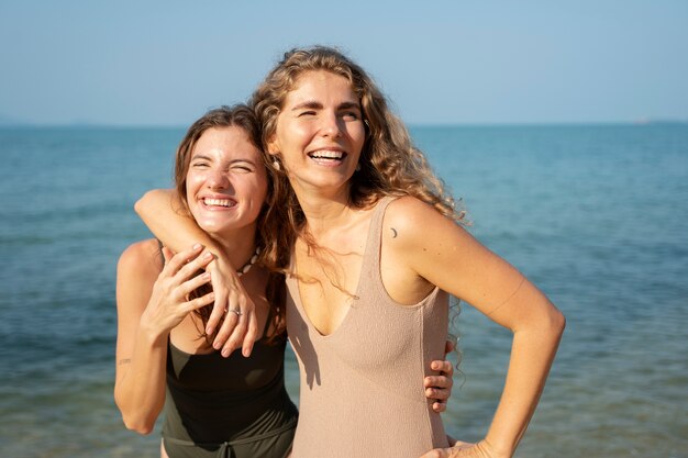 Friends enjoying summertime together