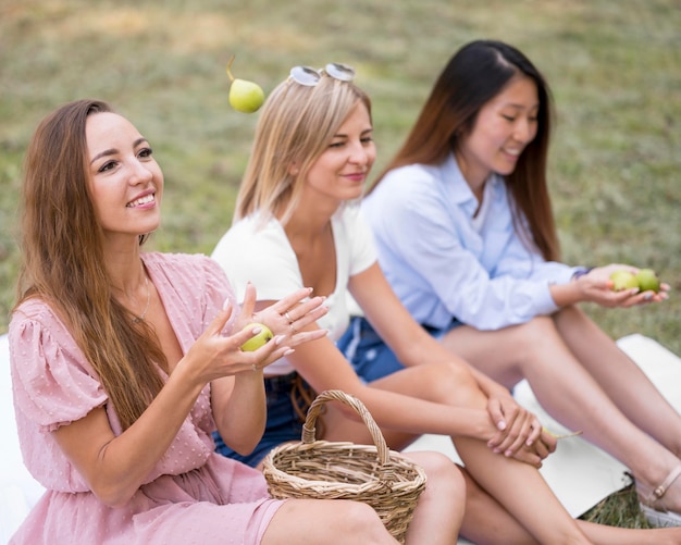 Friends hanging out together outdoors back to normal