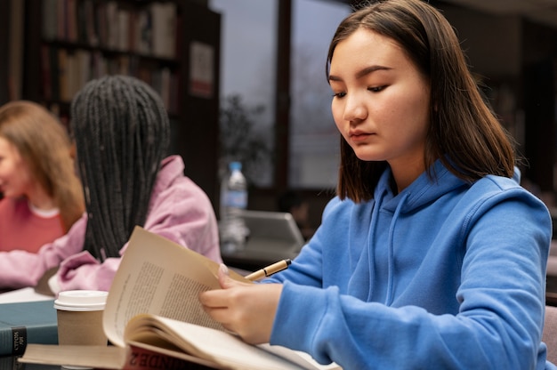 Friends learning in a study group