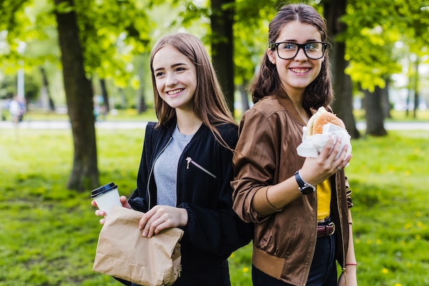 Friends at lunch time