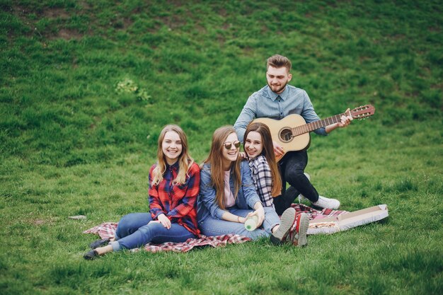 Friends on a picnic