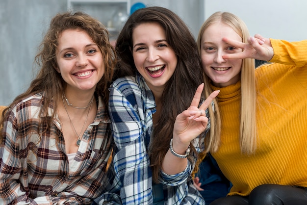 Friends posing for a photo