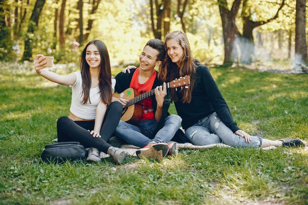 Friends with a guitar