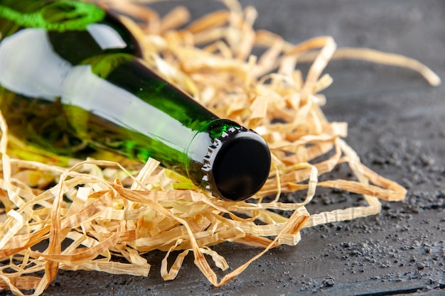 Free photo front close view bottles of beer on dark background drink lemonade color photo alcohol