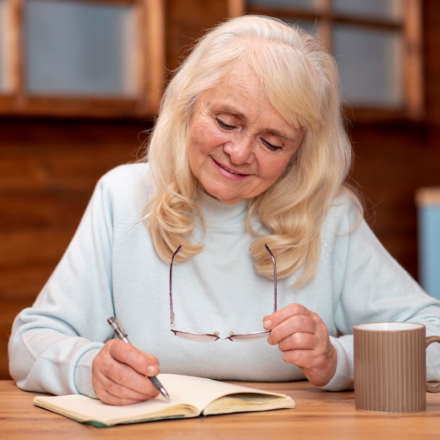 Front view business elder woman