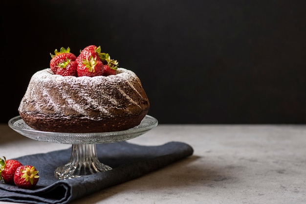 Free photo front view of chocolate cake concept