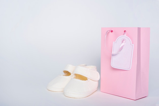 Free Photo front view of cute little baby accesories