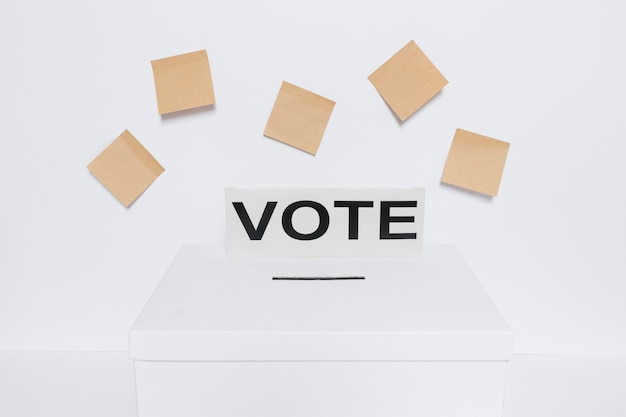 Free photo front view of elections concept with copy space