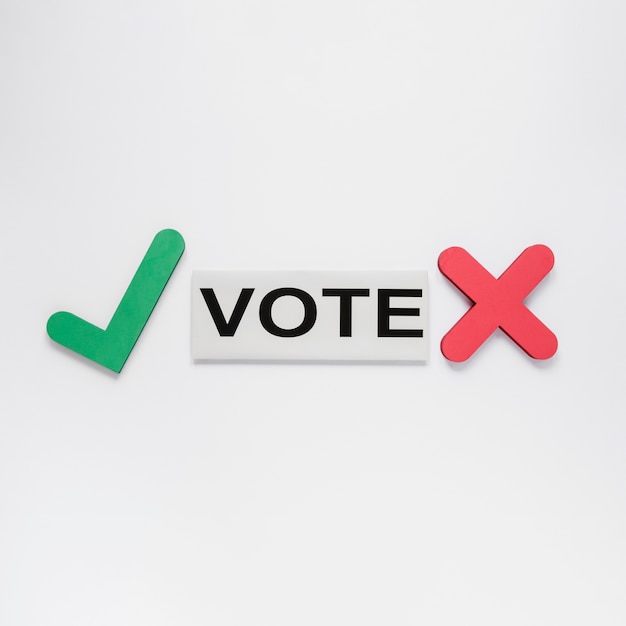 Free photo front view of elections concept with copy space