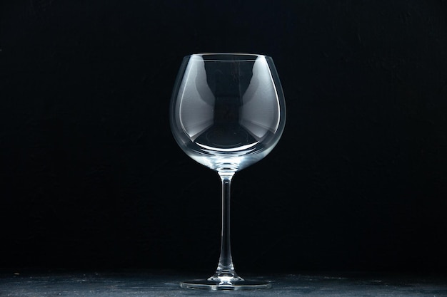 Front view empty wineglass on dark background color wine alcohol celebration holiday restaurant