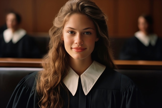 Free photo front view  lawyer portrait