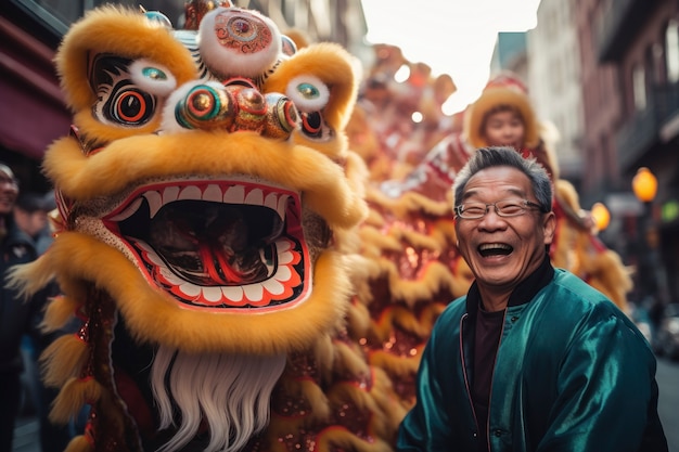 Free photo front view man celebrating new year