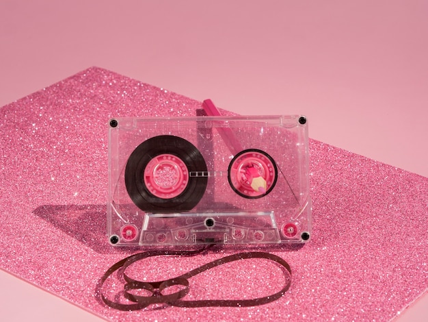 Free Photo front view of music concept with casette