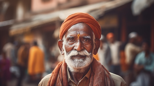 Free photo front view old man portrait