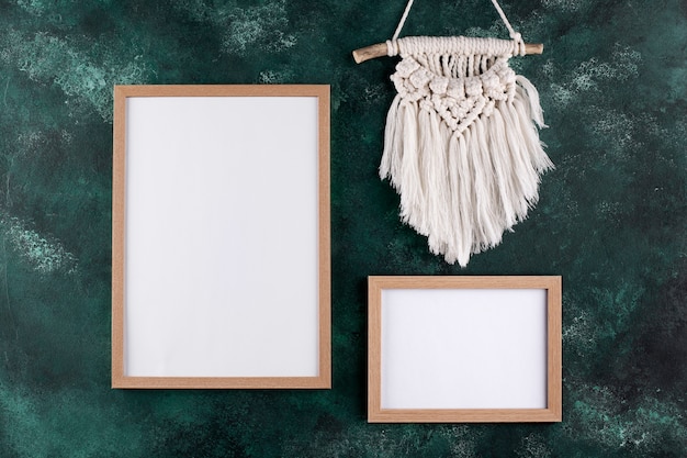 Free Photo front view of photo frames as interior decor