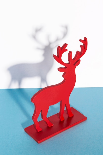 Free Photo front view reindeer decor with shadows