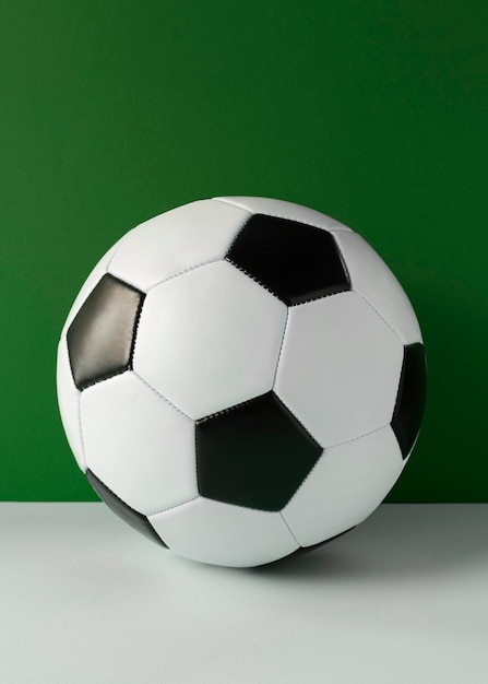 Front view of shiny new football