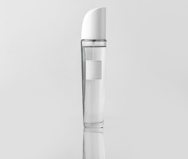 Free Photo a front view silver bottle isolated on the white wall