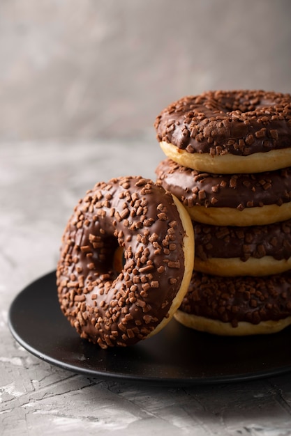 Front view sweet doughnuts assortment