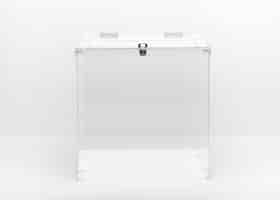 Free photo front view transparent ballot box