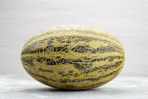 Front view whole melon mellow and sweet on white