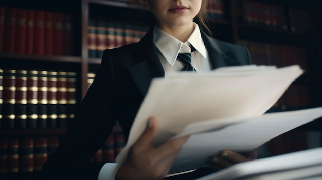 Free photo front view woman working as a lawyer