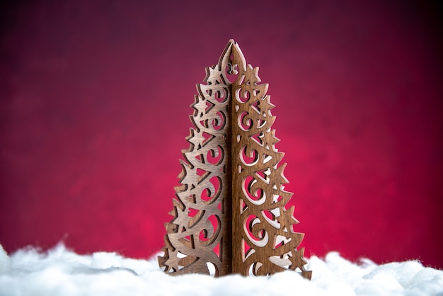 Free Photo front view wooden xmas tree