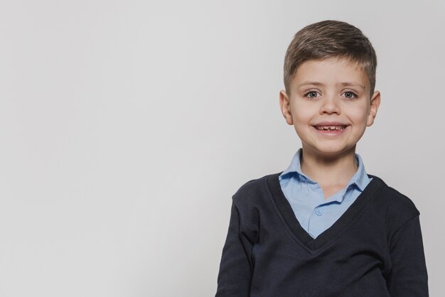 Front view young child smiling