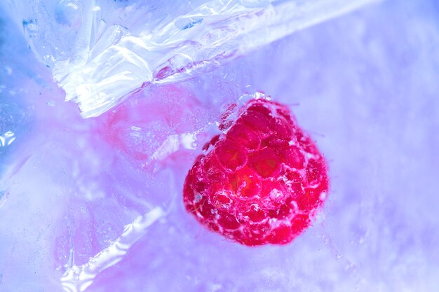 Frozen raspberry