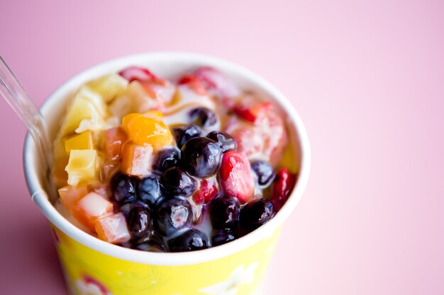 Fruit Salad with Ice Cream