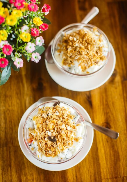 Fruits with muesli