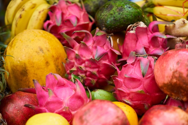 Fruits with red scales