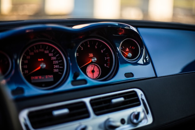 Fuel and speedometer of a car