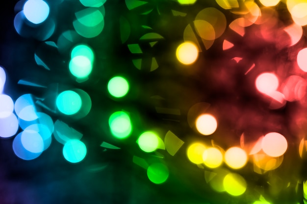 Full frame of colorful fairy light backdrop