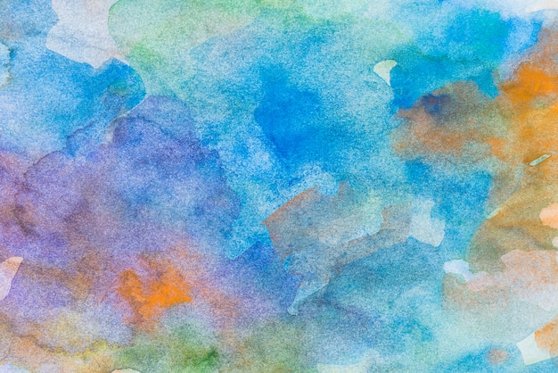 Free Photo full frame of colorful watercolor textured background