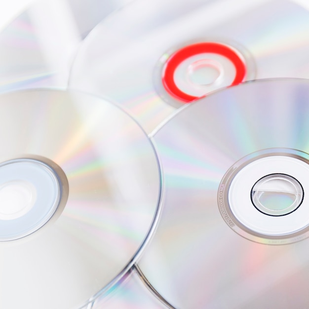 Free Photo full frame of compact discs