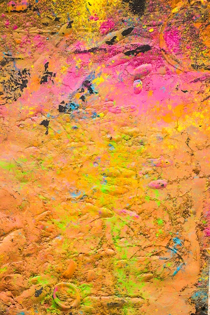 Full frame of mixed holi color powder