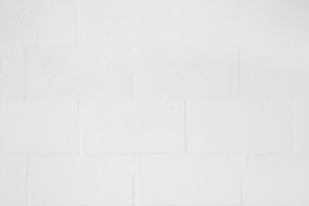 Free photo full frame of white blank brick wall