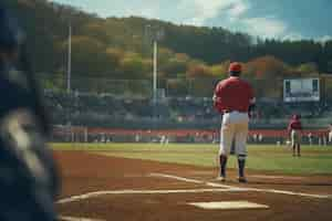 Free photo full shot baseball players on field