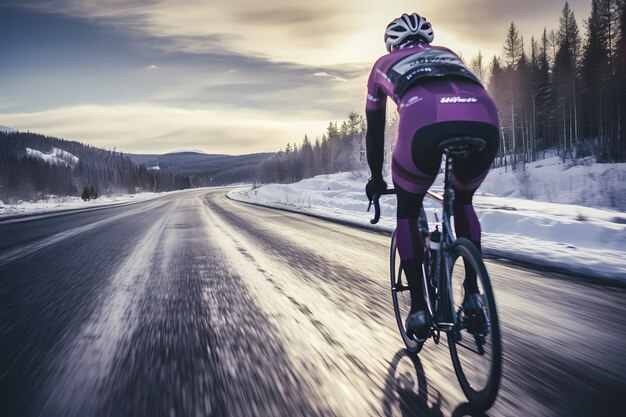 Full shot man on bicycle  outdoors