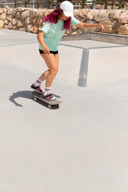 Full shot skater doing tricks