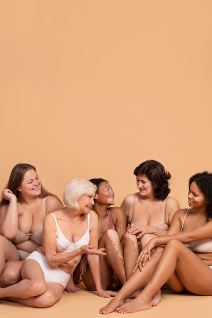 Full shot women sitting together