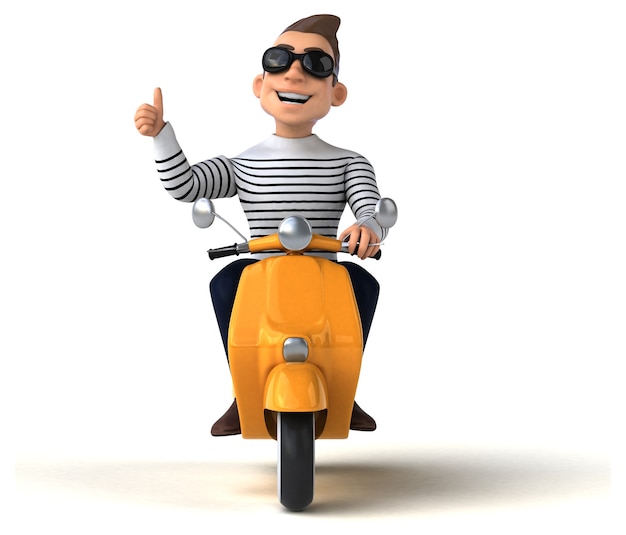 Fun 3D cartoon casual character