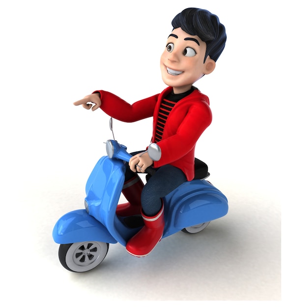 Free photo fun 3d cartoon teenage boy