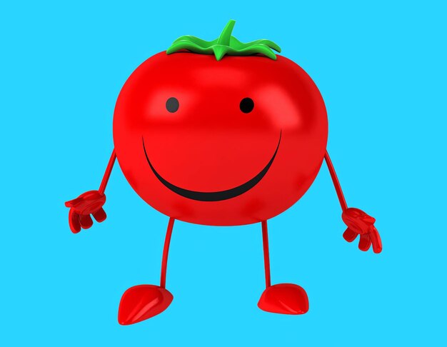 Fun 3D cartoon tomato talking