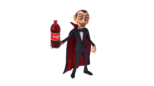 Free photo fun 3d cartoon vampire illustration