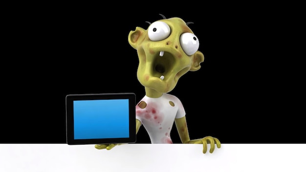 Free Photo fun 3d cartoon zombie illustration