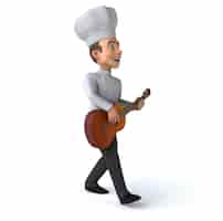 Free photo fun chef 3d illustration