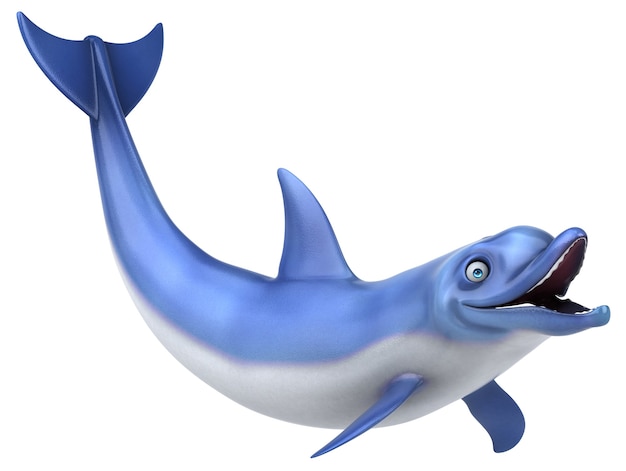 Free photo fun dolphin 3d illustration